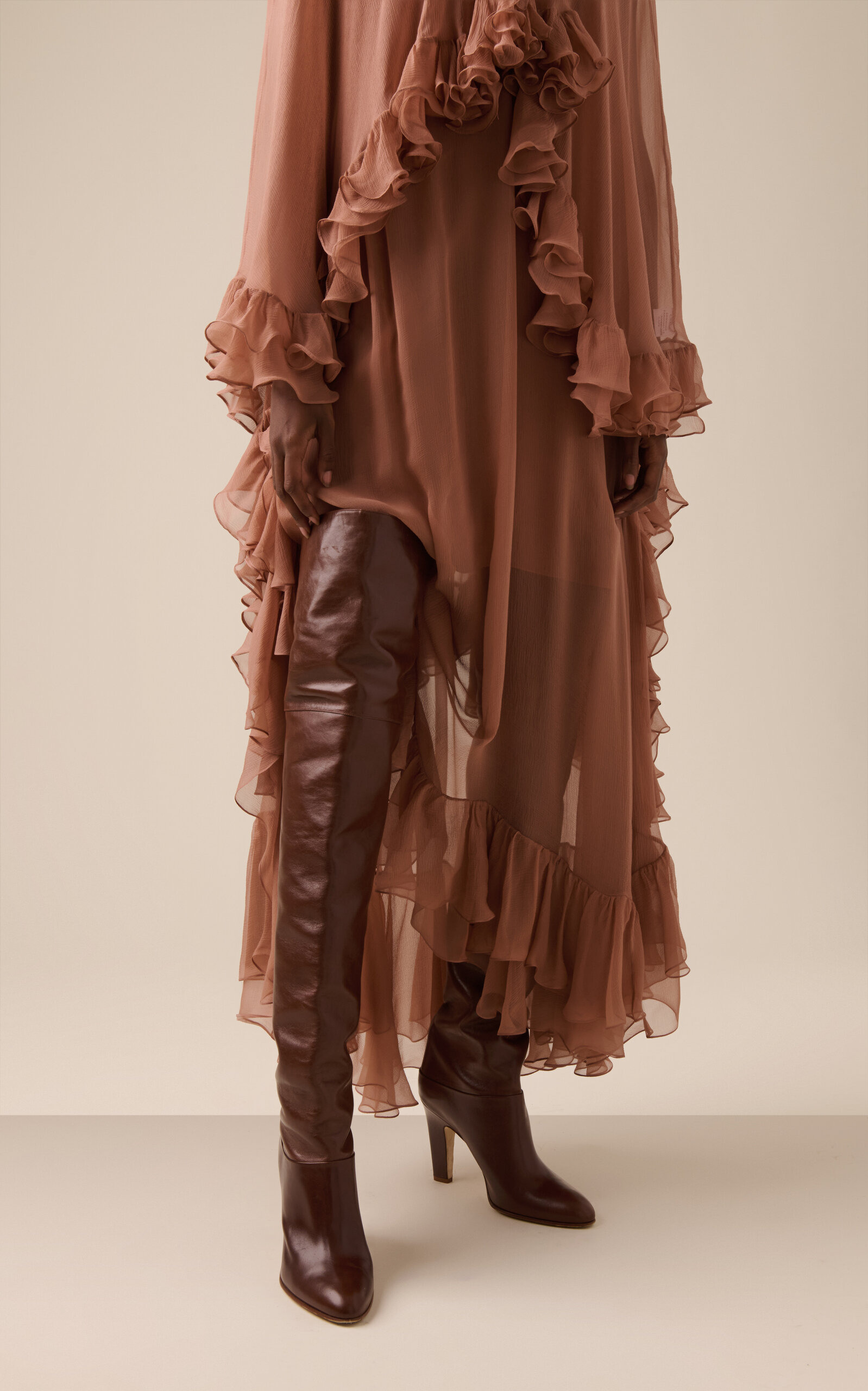 Eve Over-The-Knee Leather Boots brown - 3
