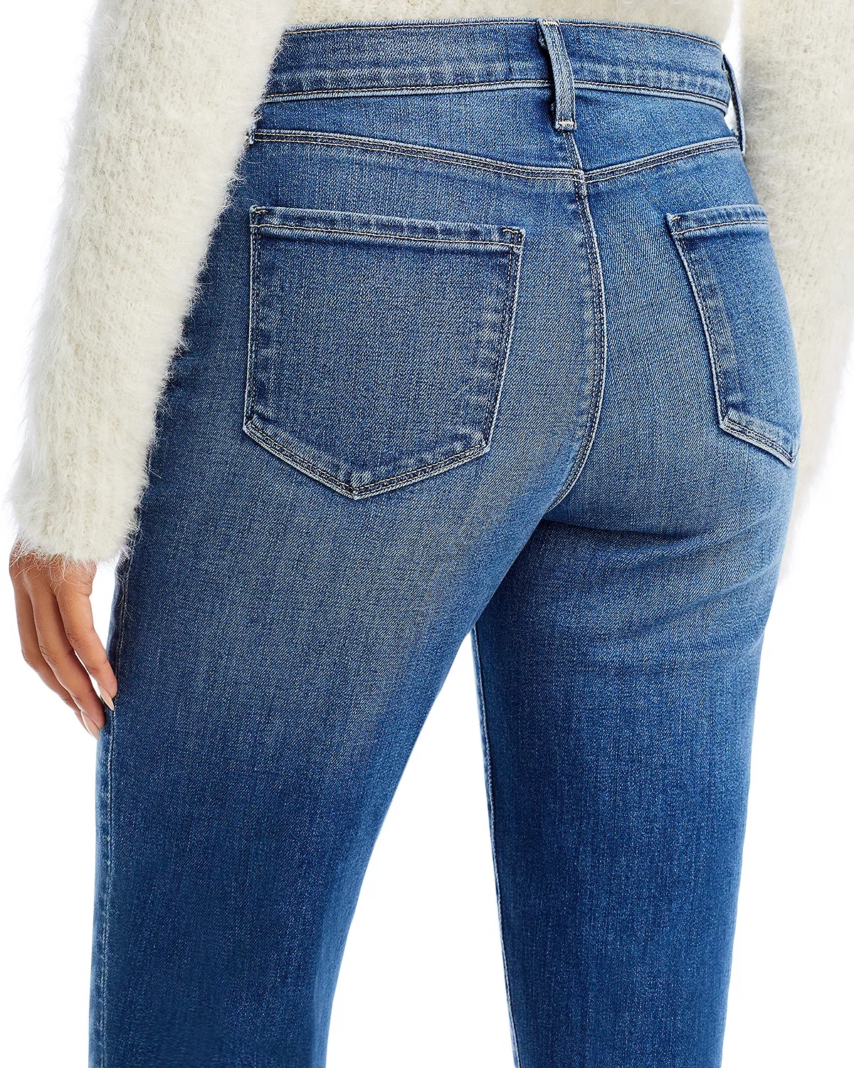 Sada High Rise Cropped Slim Leg Jeans in Cambridge - 6