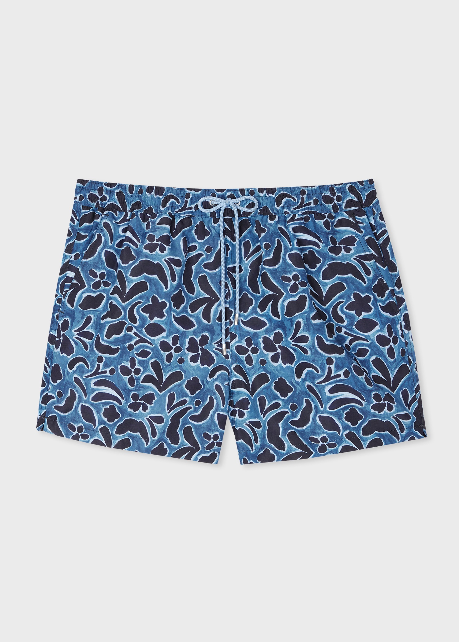 Blue 'Botanic Floral' Swim Shorts - 1