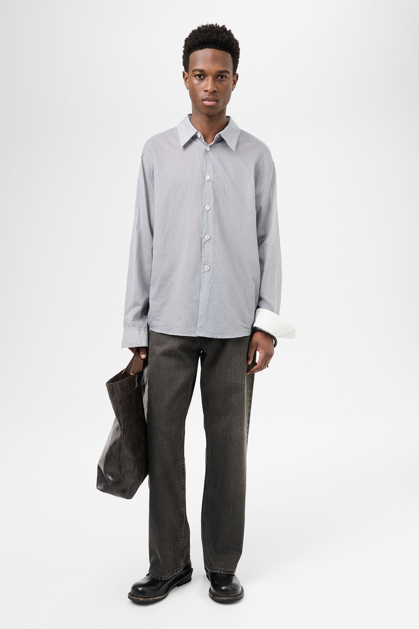 Beyond Shirt Ice Cold Grey Cloudy Cotton - 2