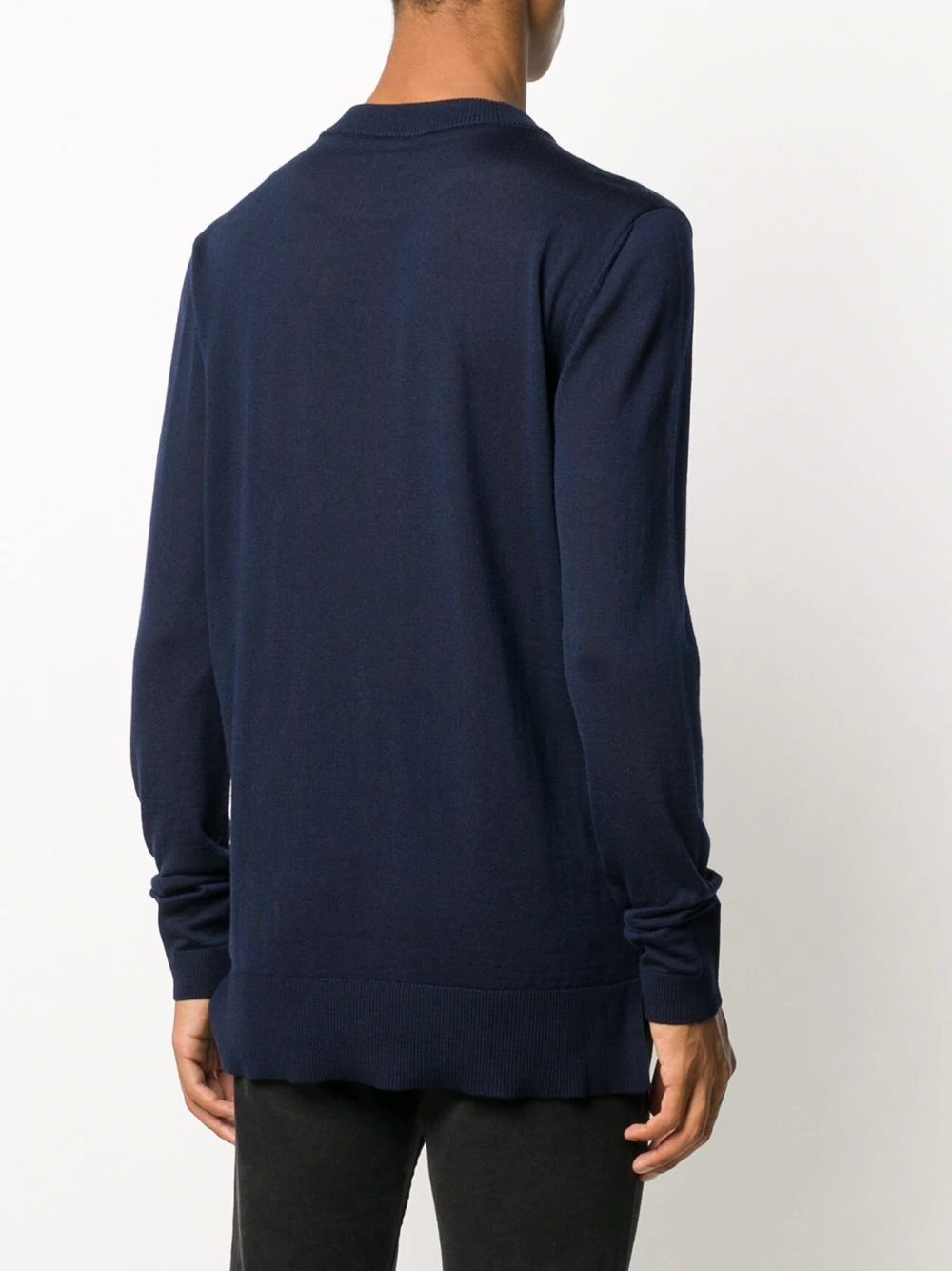 logo-jacquard crew-neck jumper - 4