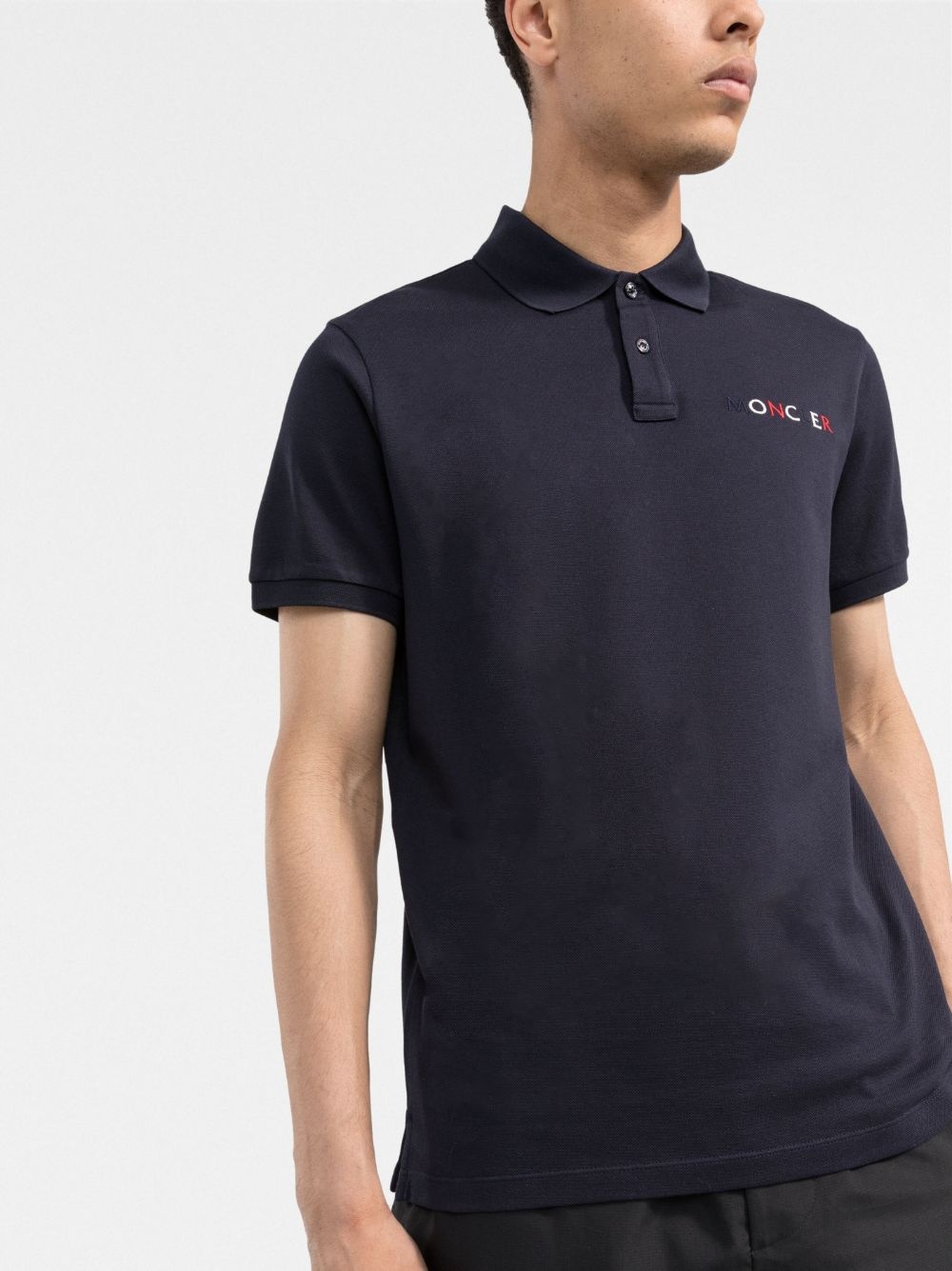 logo-embroidered polo shirt - 3