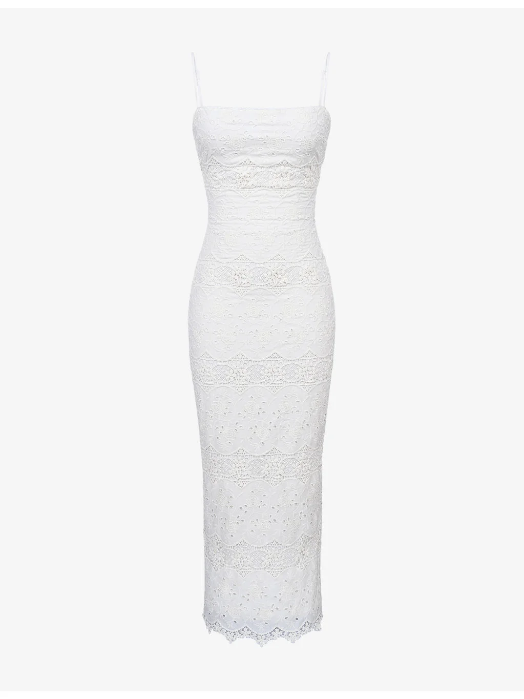 Serenella Sleeveless Broderie-Anglaise Maxi Dress - 1
