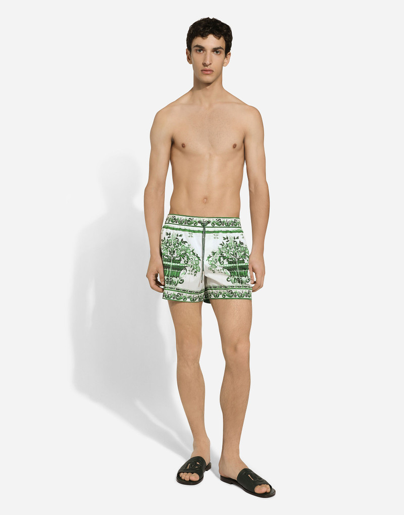 Dolce & Gabbana Swim shorts with majolica print outlook
