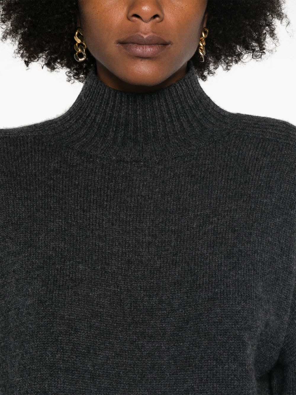 mock-neck cashmere sweater - 5