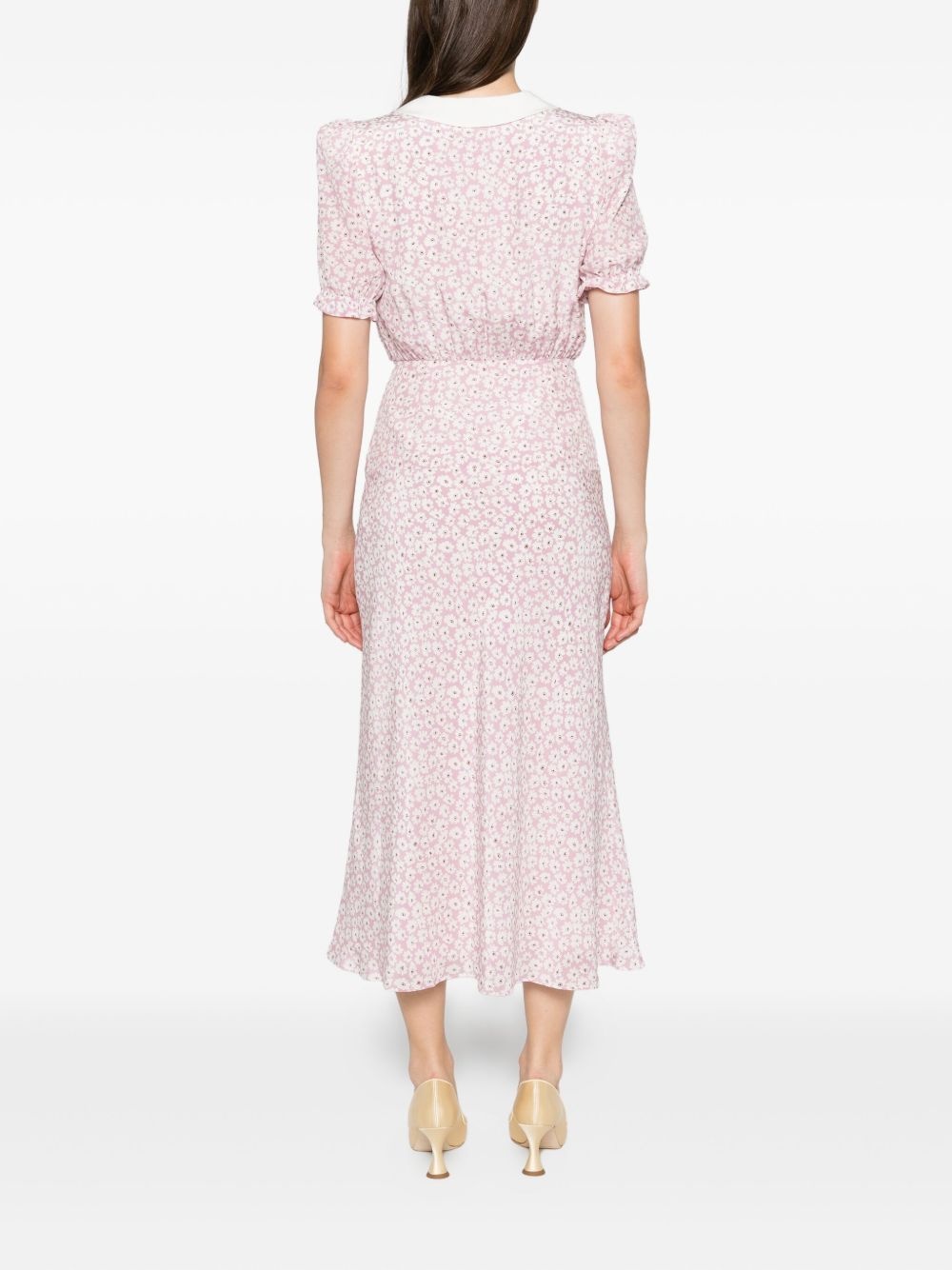 floral print midi dress - 4