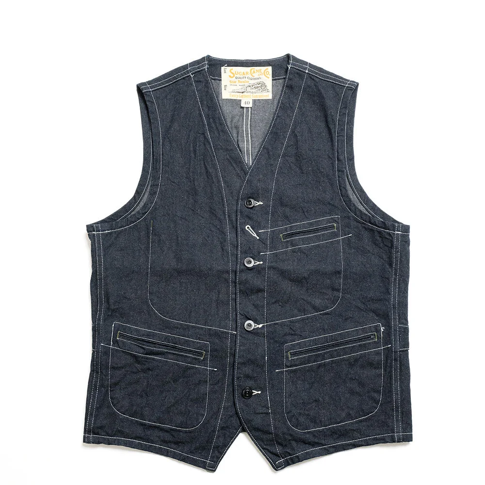 11oz. BLUE DENIM WORK VEST - SC15702 - 1
