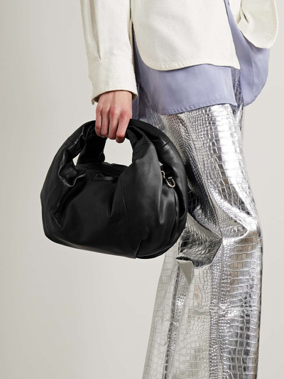 Dries Van Noten Gathered leather tote outlook