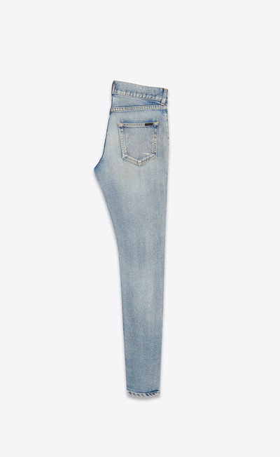 SAINT LAURENT skinny-fit jeans in santa monica blue denim outlook