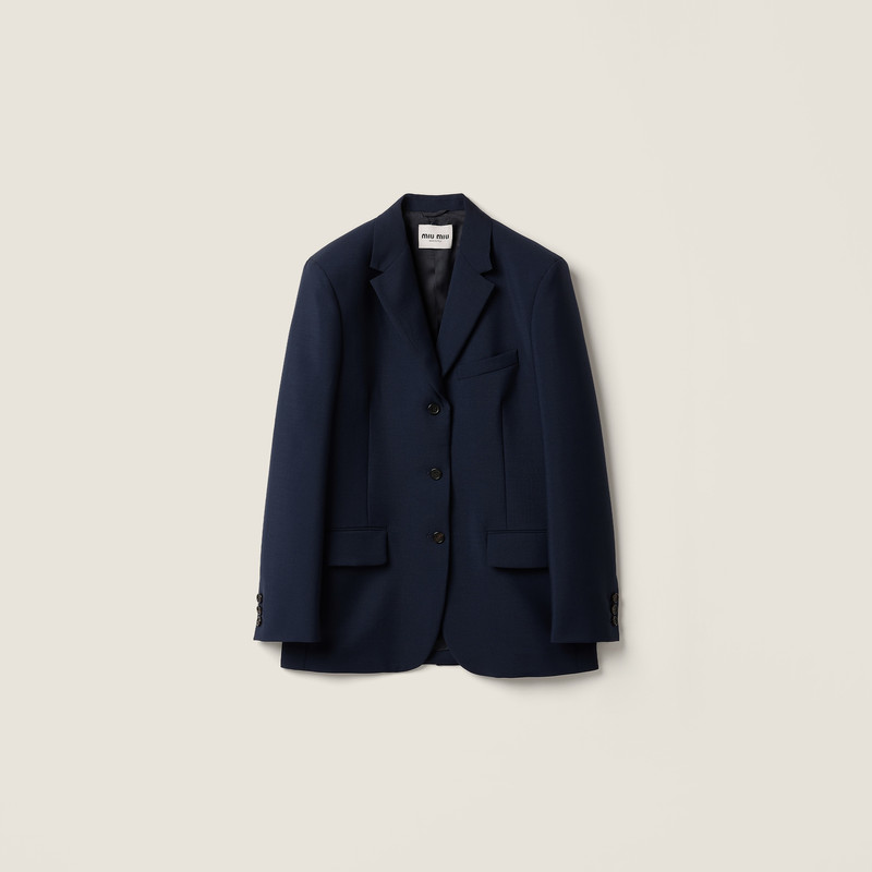 Single-breasted kid mohair jacket 1