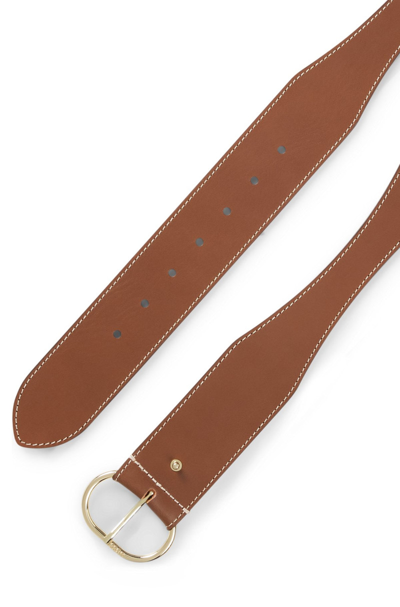 LEATHER BELT WITH GOLD-TONE BUCKLE 3