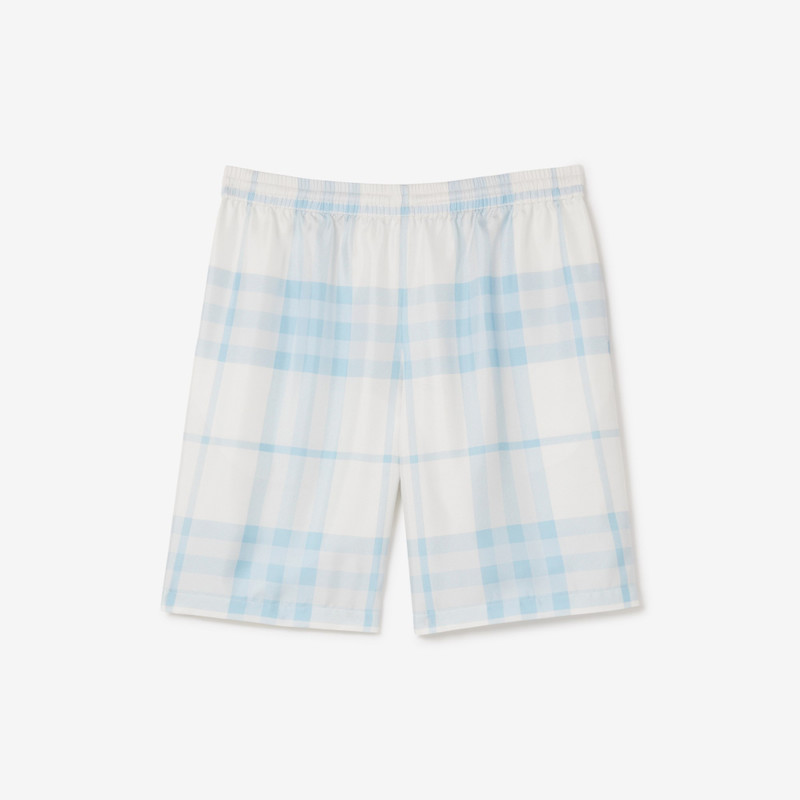 Check Silk Twill Shorts 1