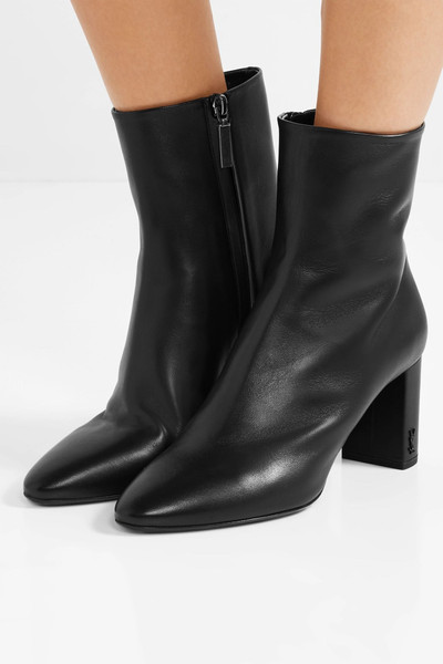 SAINT LAURENT Lou leather ankle boots outlook