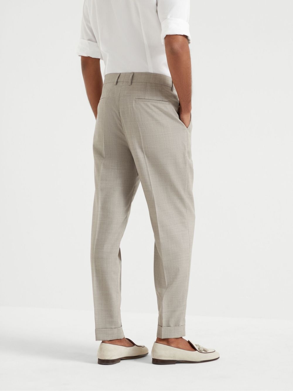 pleat-detail tailored trousers - 4