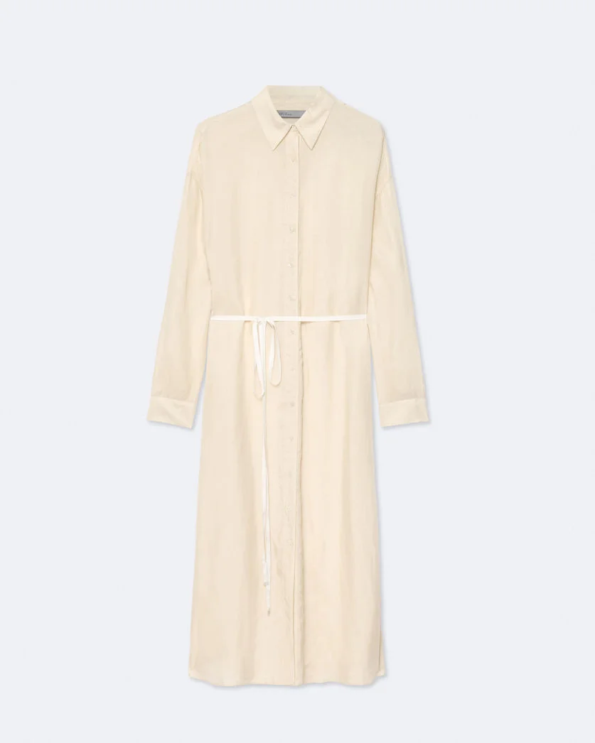 YURRA TIED CUPRO SHIRT DRESS - 1