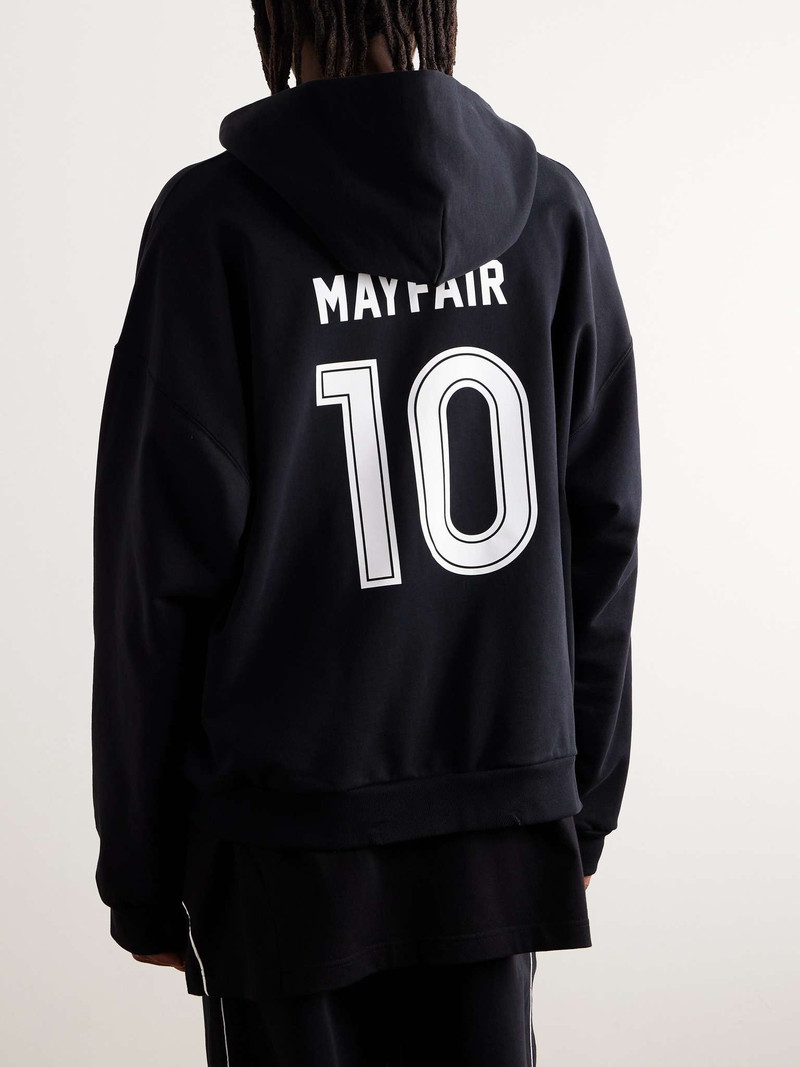 BALENCIAGA 2024 Soccer Oversized Logo-Detailed Cotton-Jersey Zip