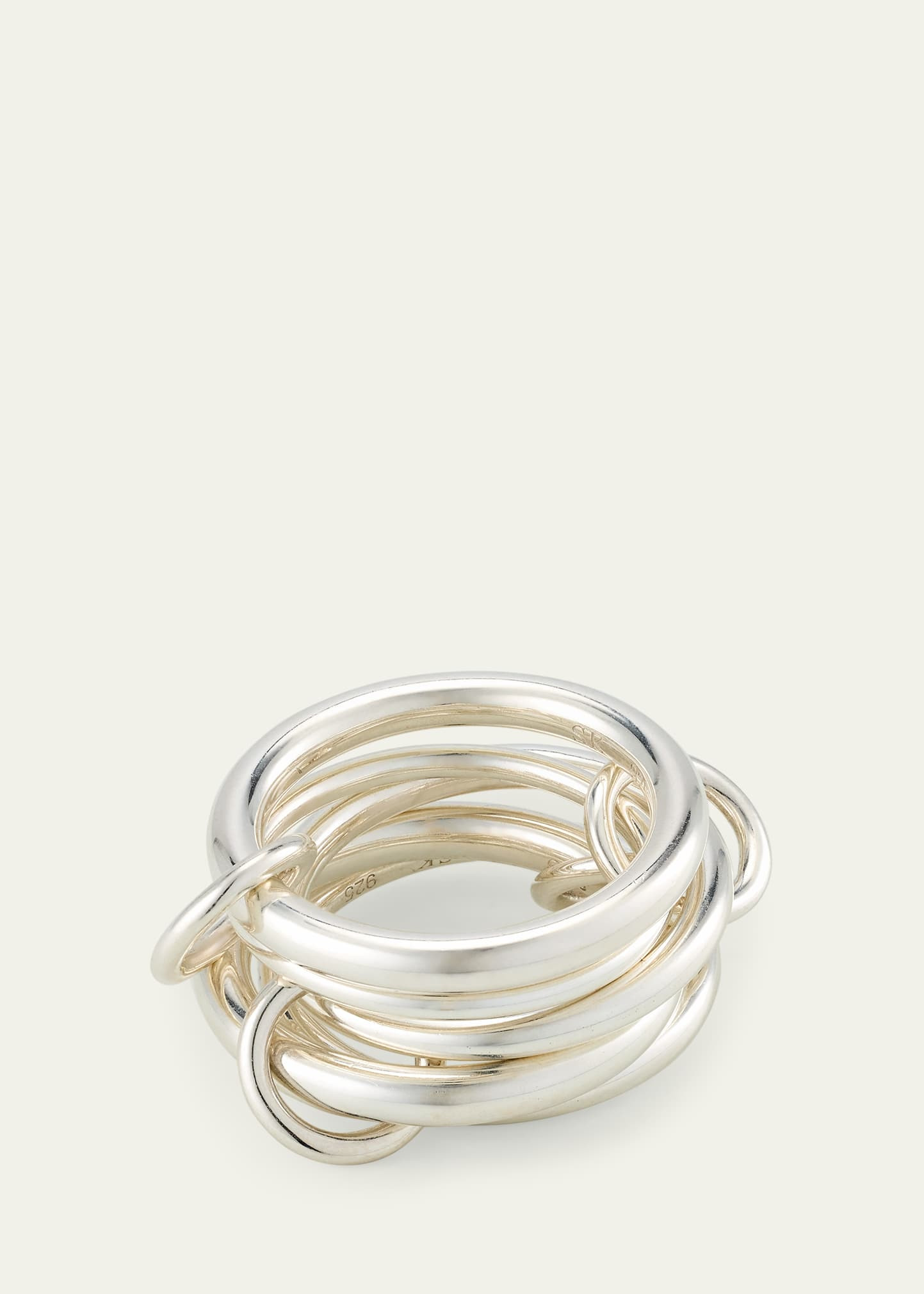 Vela Deux Silver Five Link Ring - 3