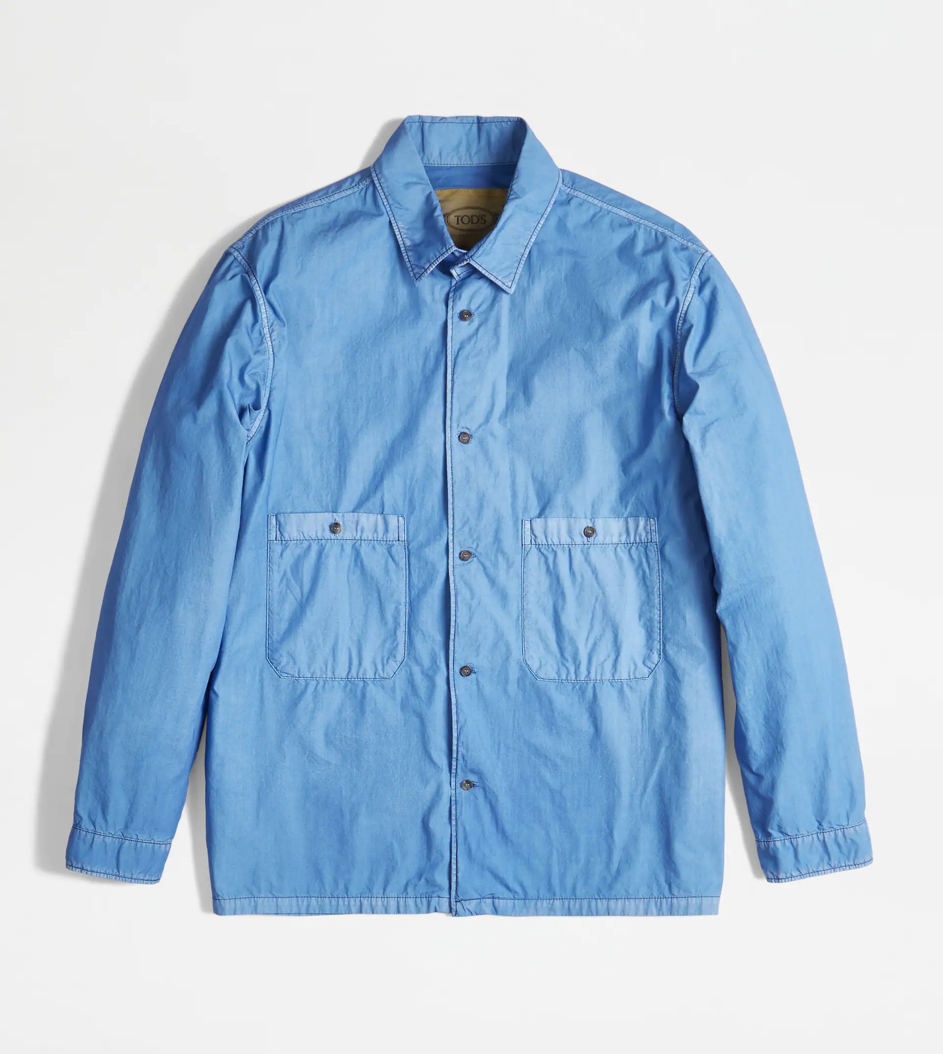 GARMENT-DYED OVERSHIRT - LIGHT BLUE - 1