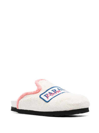 Palm Angels Paradise patch terry-cloth mules outlook