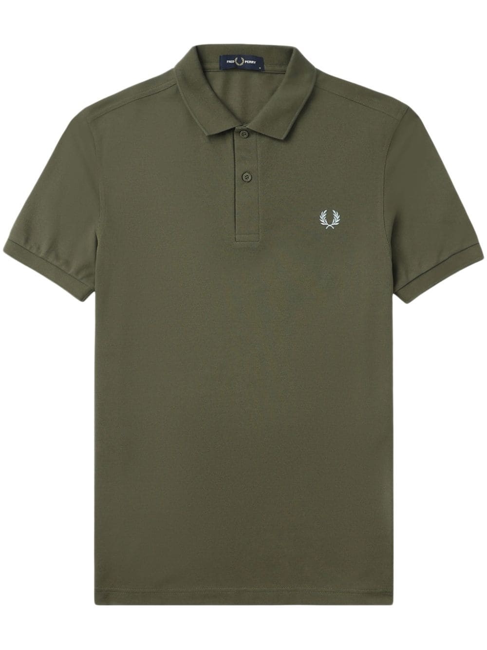 logo-embroidered cotton polo shirt - 1