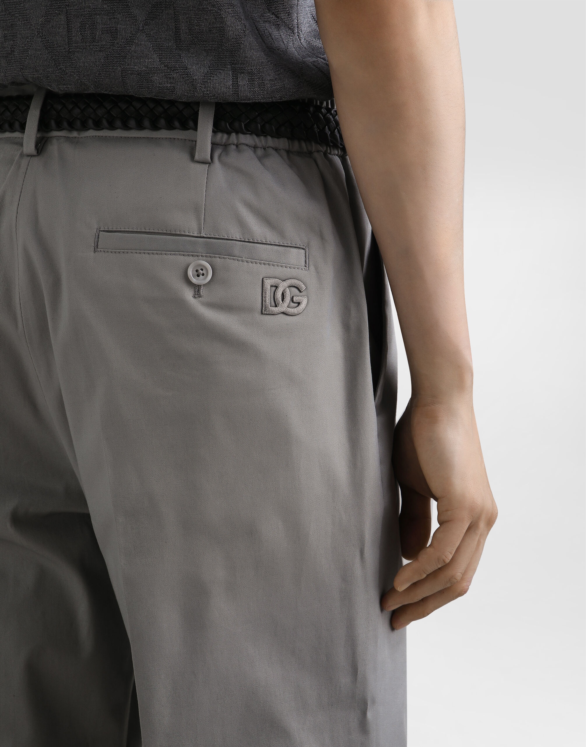 Cotton gabardine trousers - 5