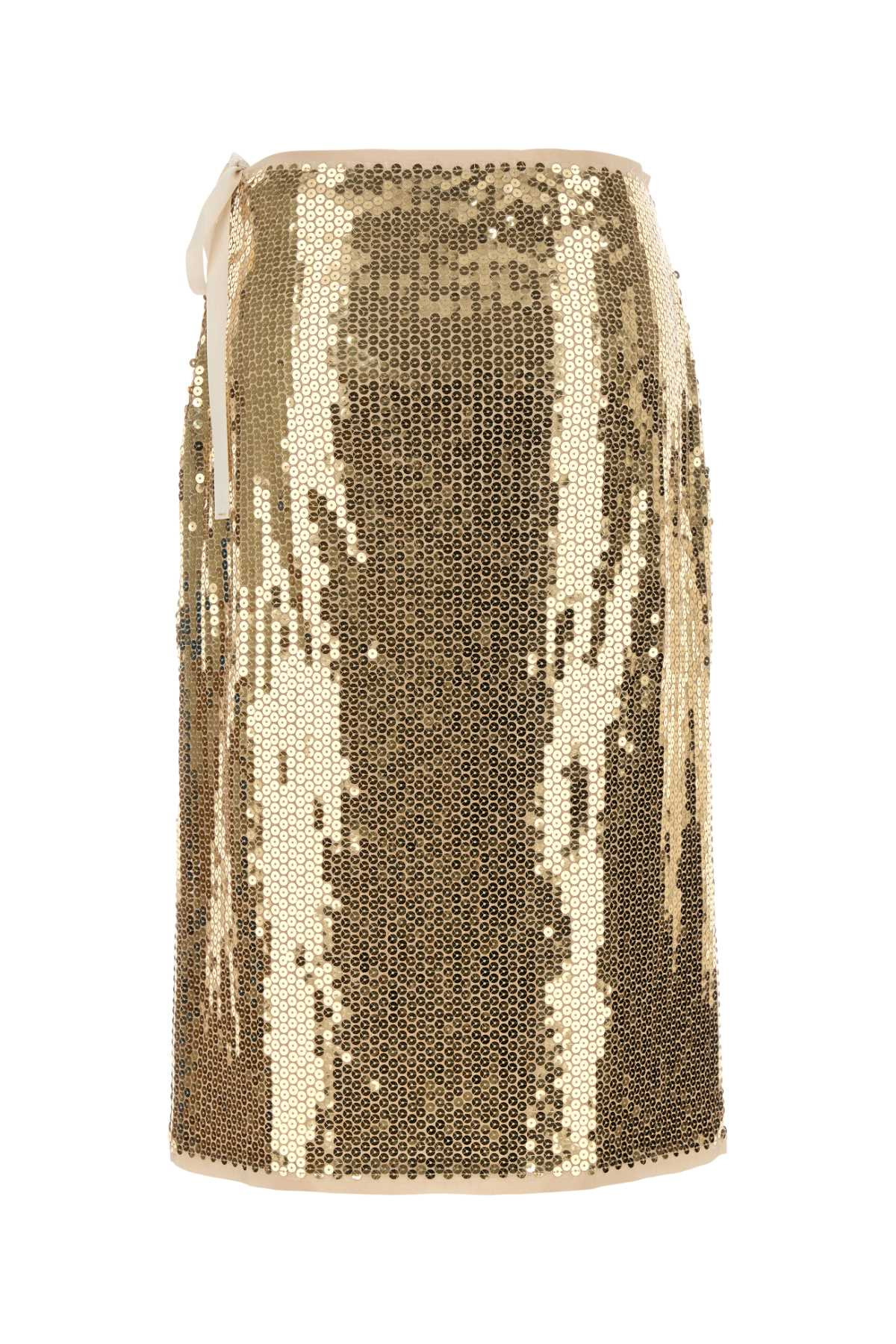 Prada Women Embellished Mesh Skirt - 2