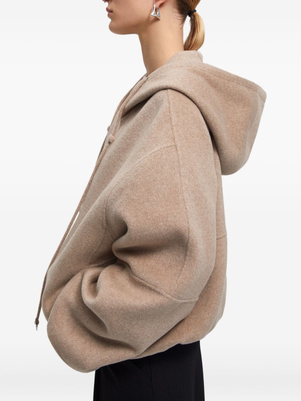 drawstring-hood jacket - 3