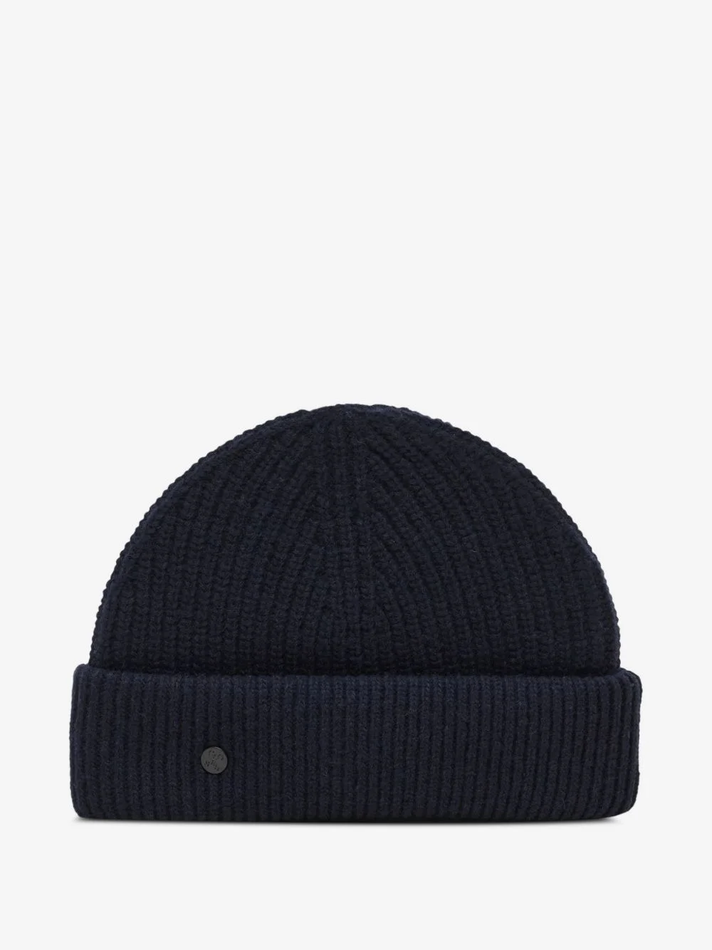 ribbed-knit logo-plaque beanie hat - 1