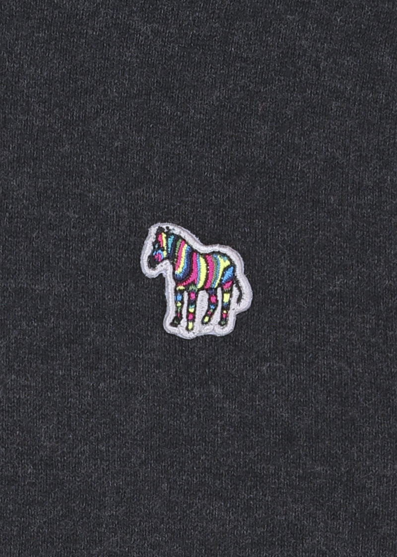 Paul Smith Dark Grey 'Zebra' Cotton-Blend Roll Neck Sweater outlook