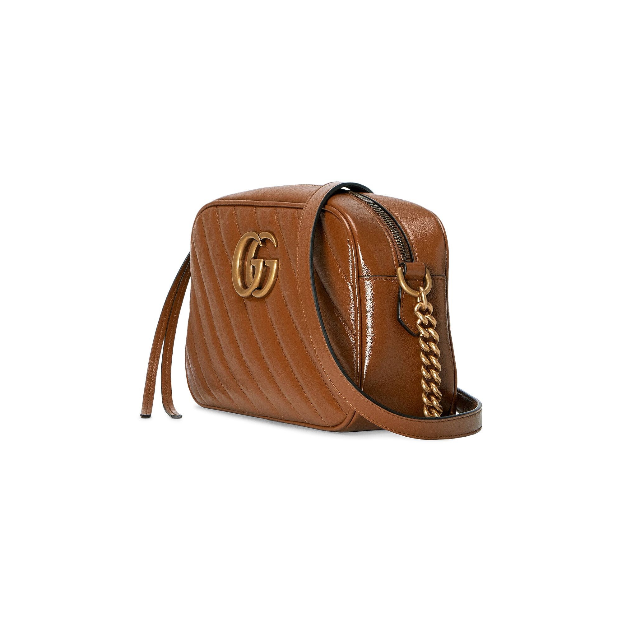 Gucci GG Marmont Small Matelassé Shoulder Bag 'Brown' - 2