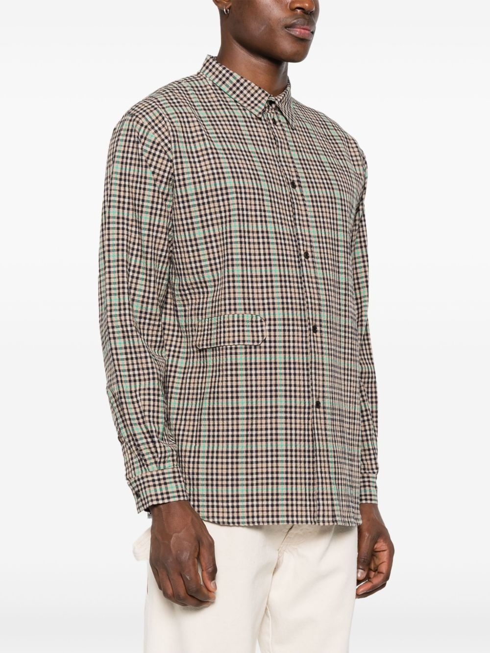Hole checked shirt - 3