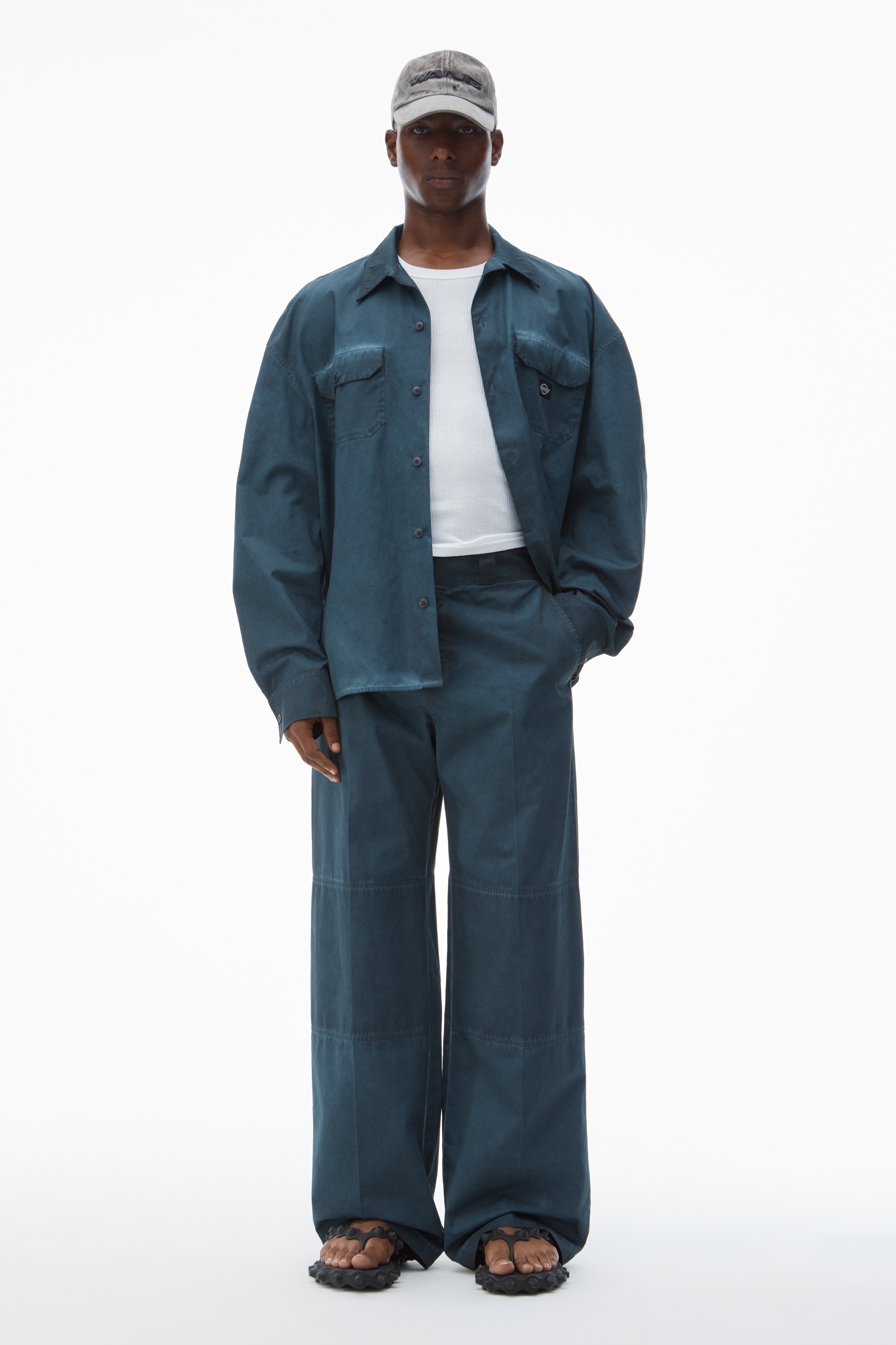 Slim-Leg Pants in Cotton - 2