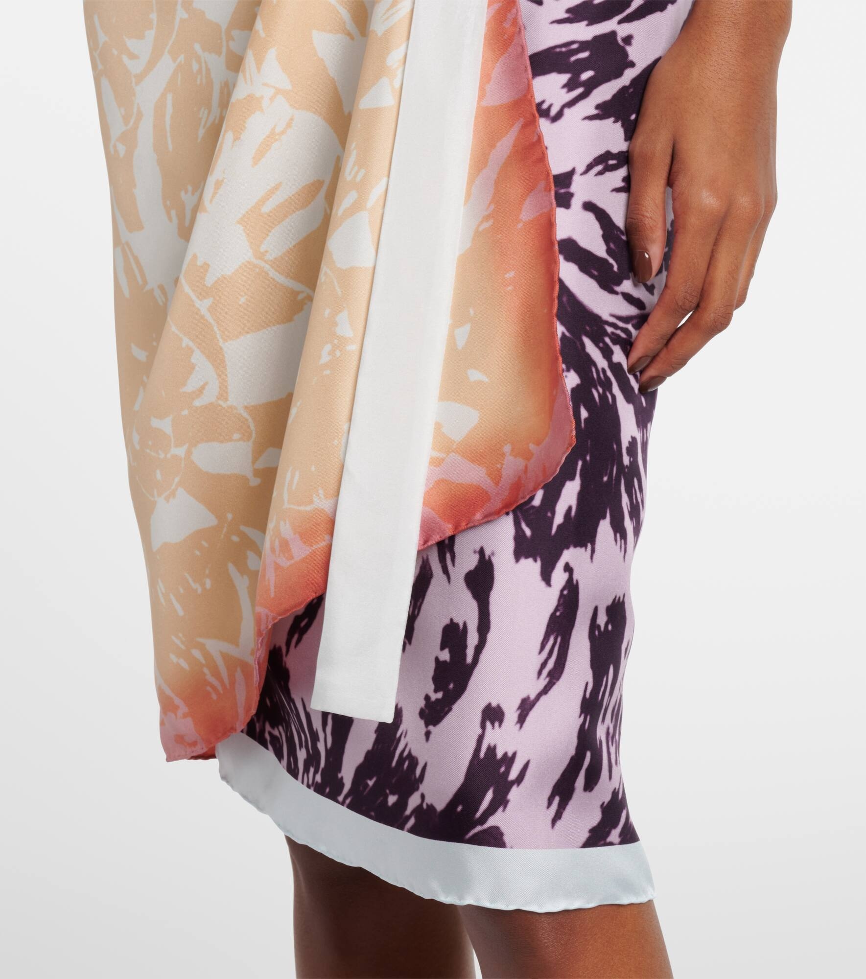 Printed silk wrap skirt - 5