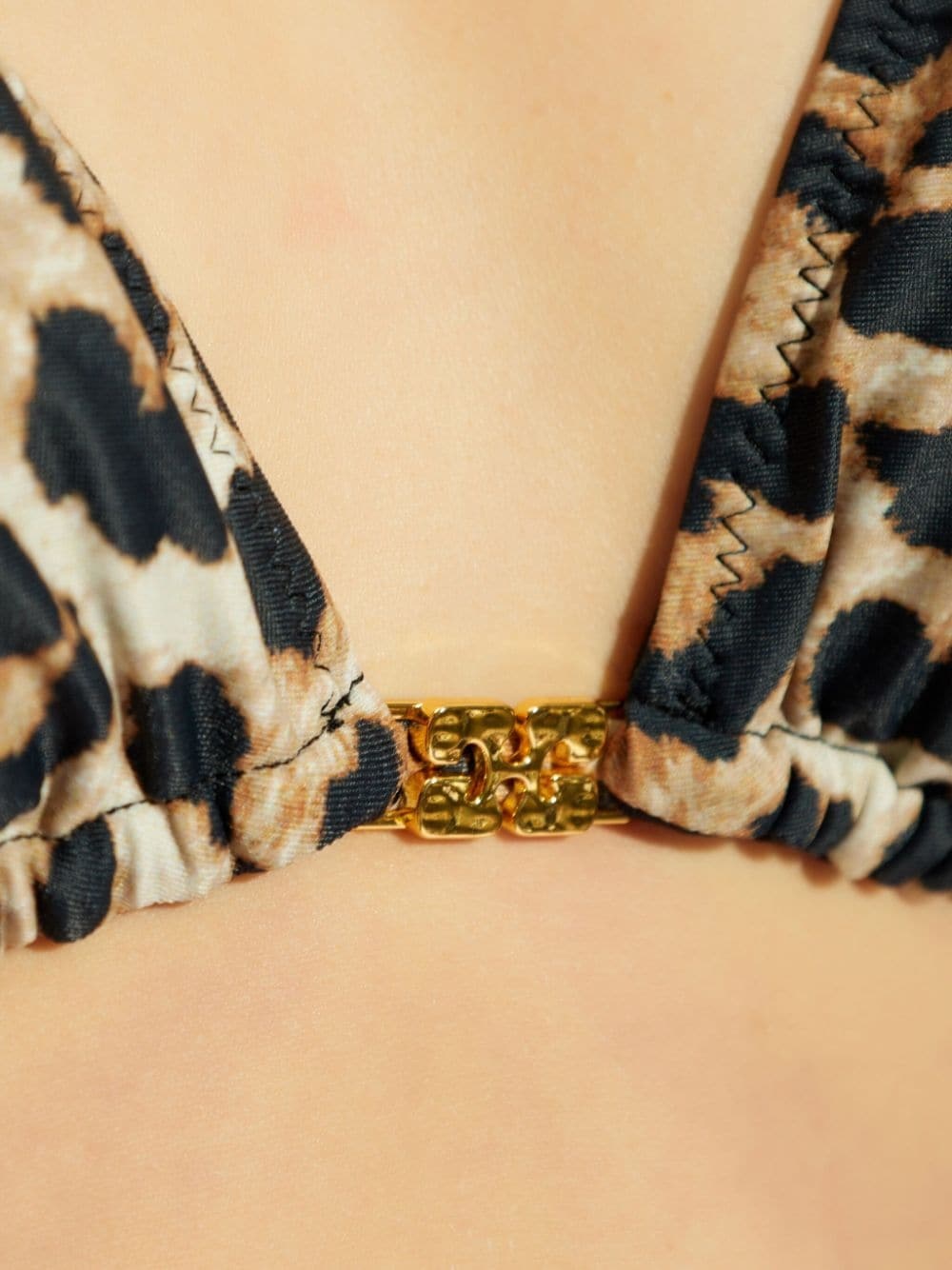 leopard-print bikini top - 5