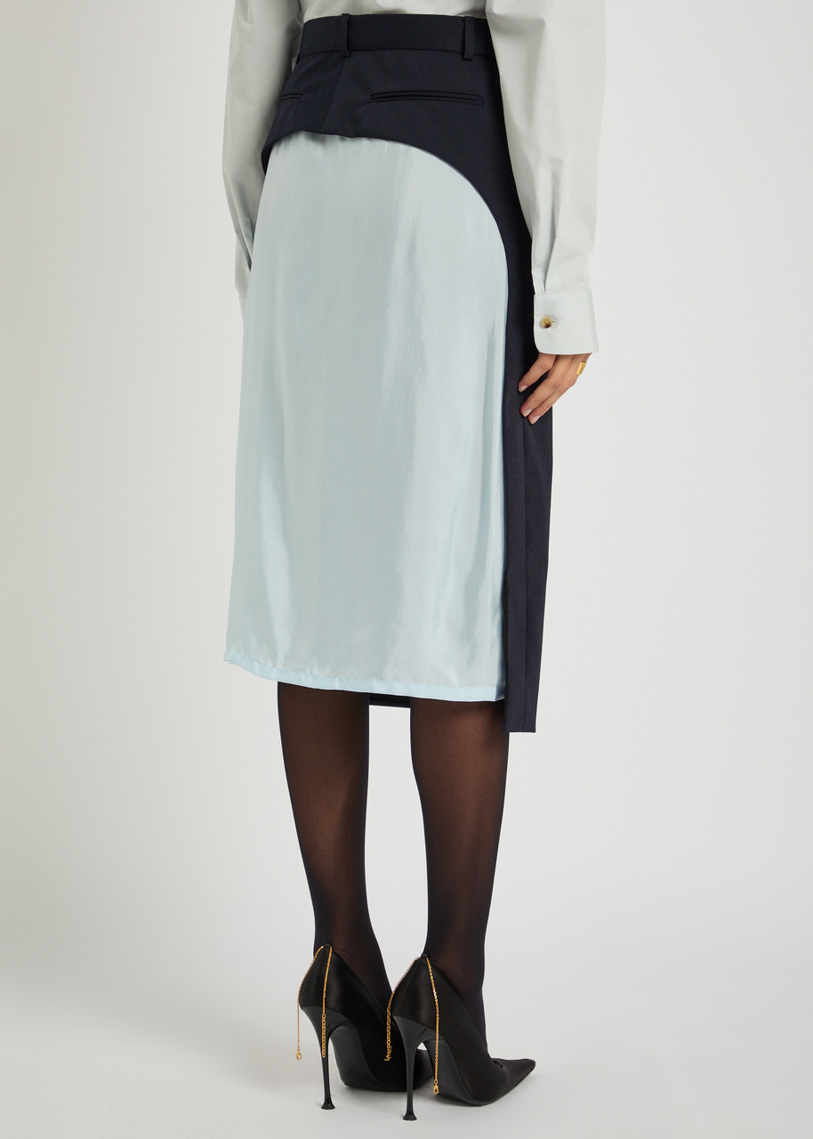 Bettter Ellis Panelled Wool-blend Midi Skirt - 3