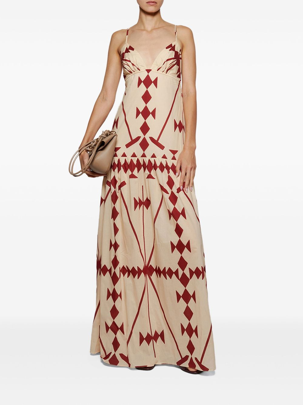 Zea Palm geometric-print dress - 2