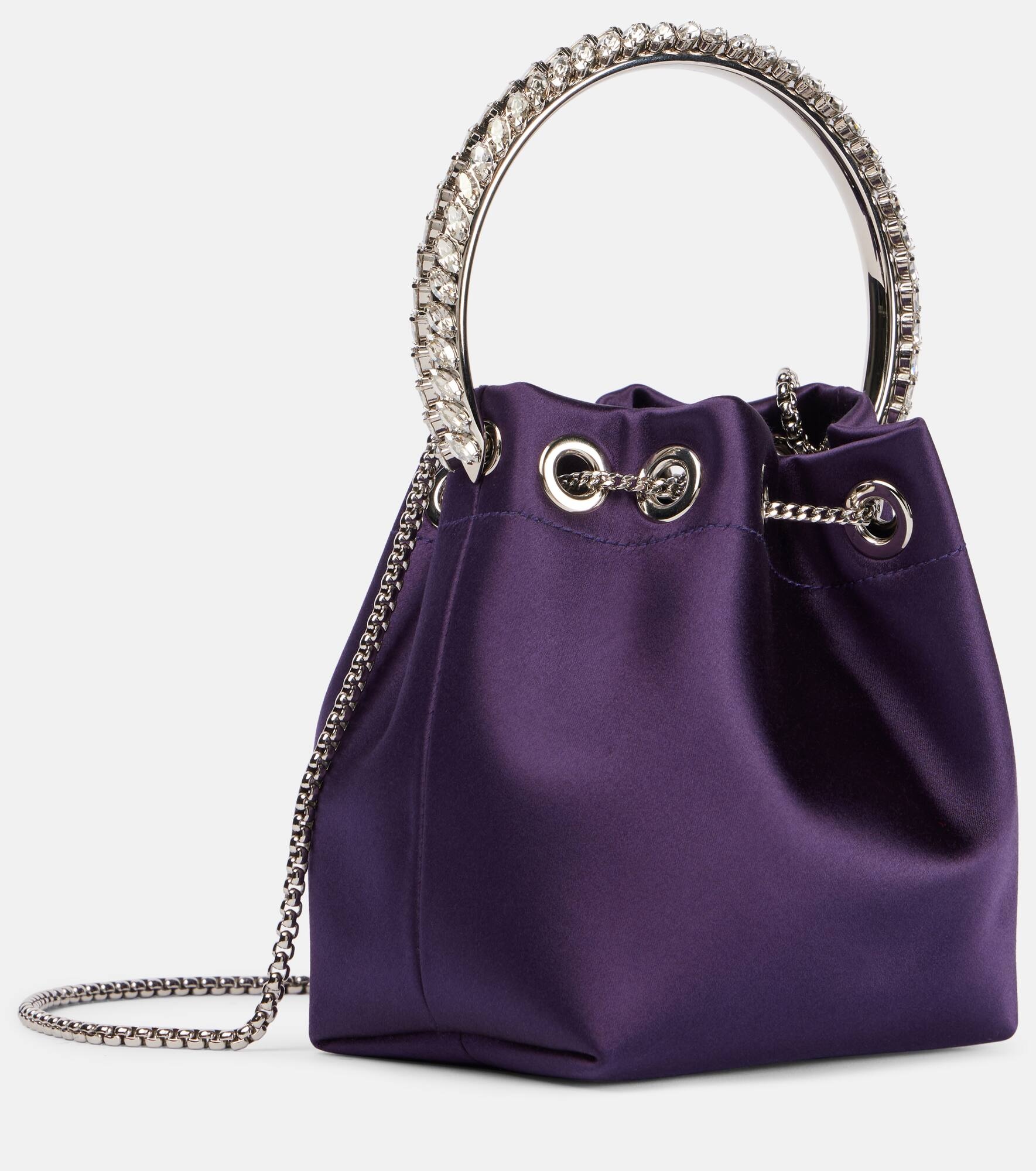 Bon Bon Small satin bucket bag - 4