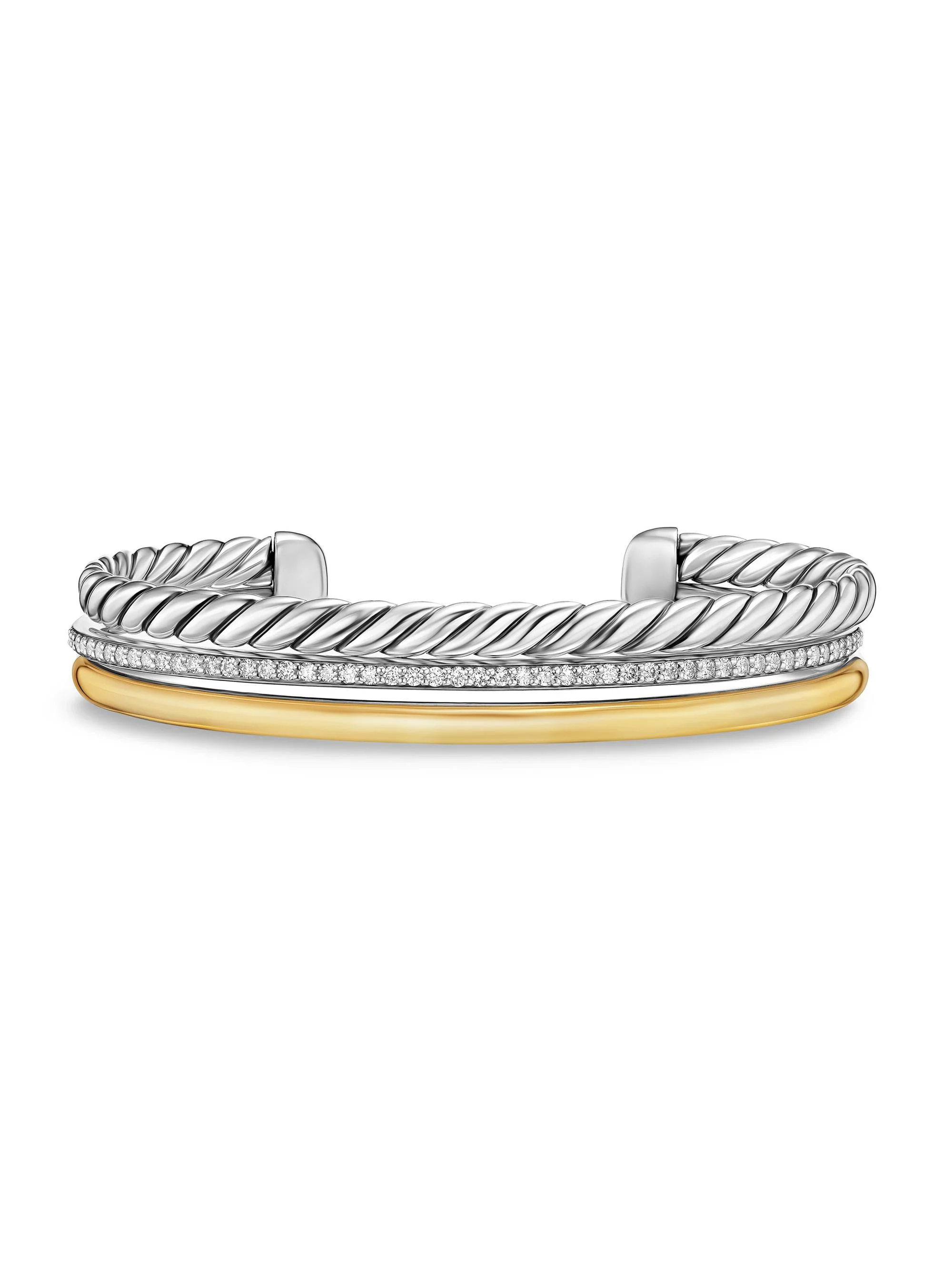 Women's DY Mercer Three Row Cuff Bracelet in Sterling Silver - Silver - 1