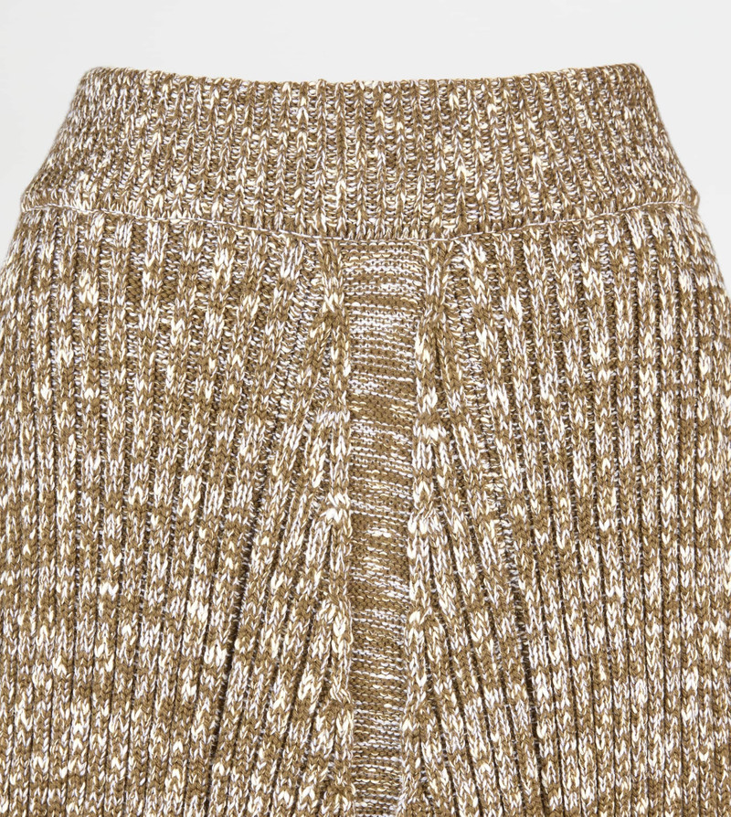 SKIRT IN MOULINÉ KNIT - GREEN 7