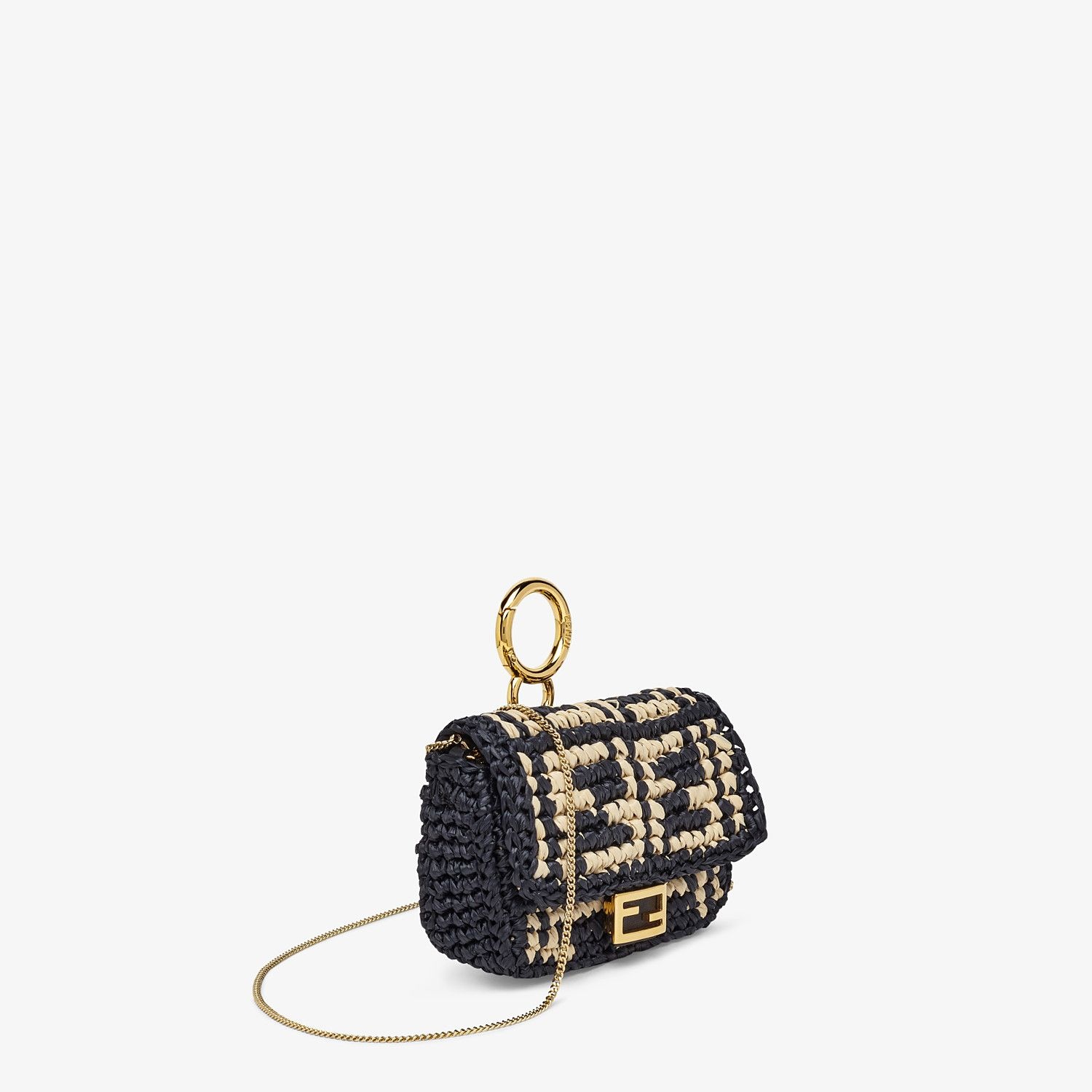 Black raffia charm - 3