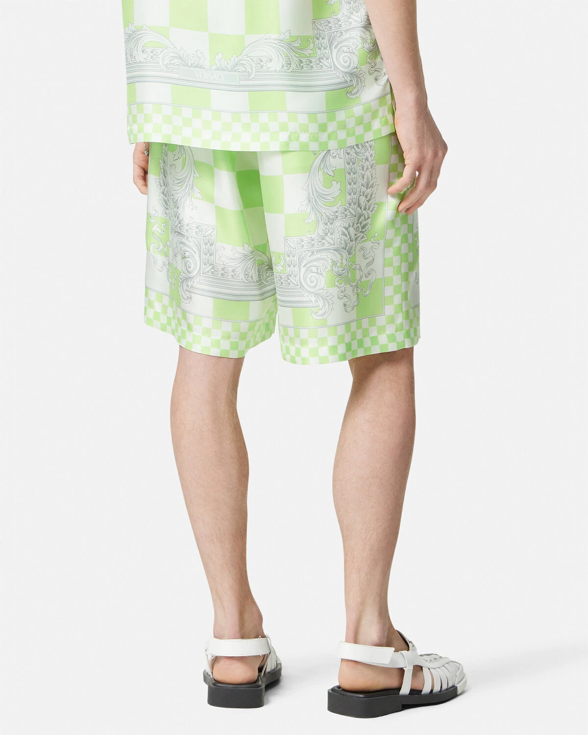 Medusa Contrasto Silk Shorts - 5
