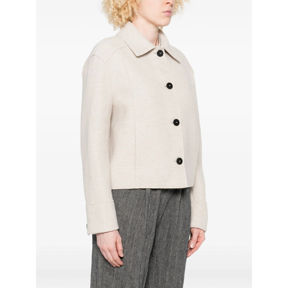 Harris Wharf London Neutrals Jackets - Cropped Jackets Women - 5