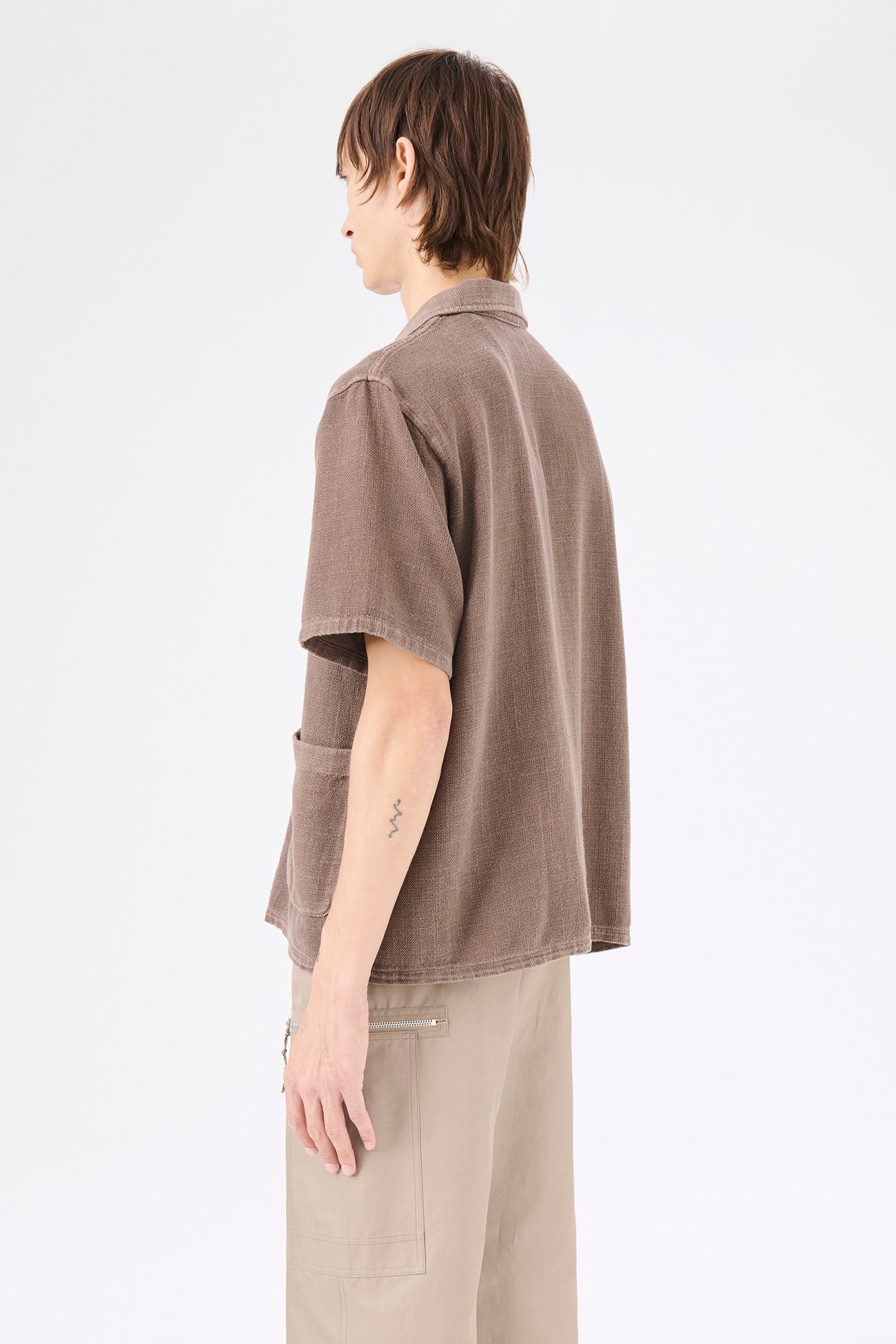 Elder Shirt Shortsleeve Brown Sparse Panama - 5