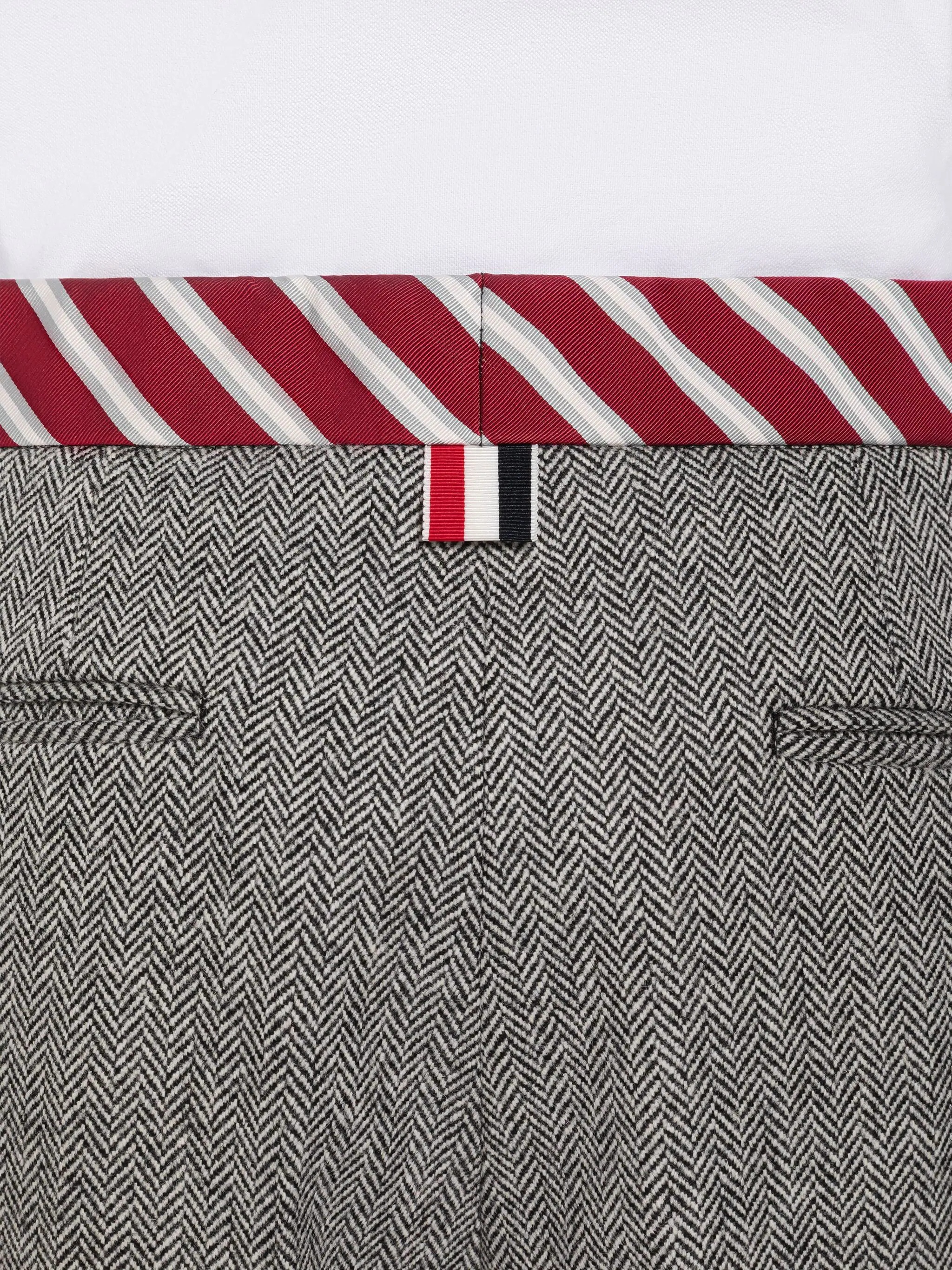 Herringbone Lambswool Low Rise Slim Trouser - 6