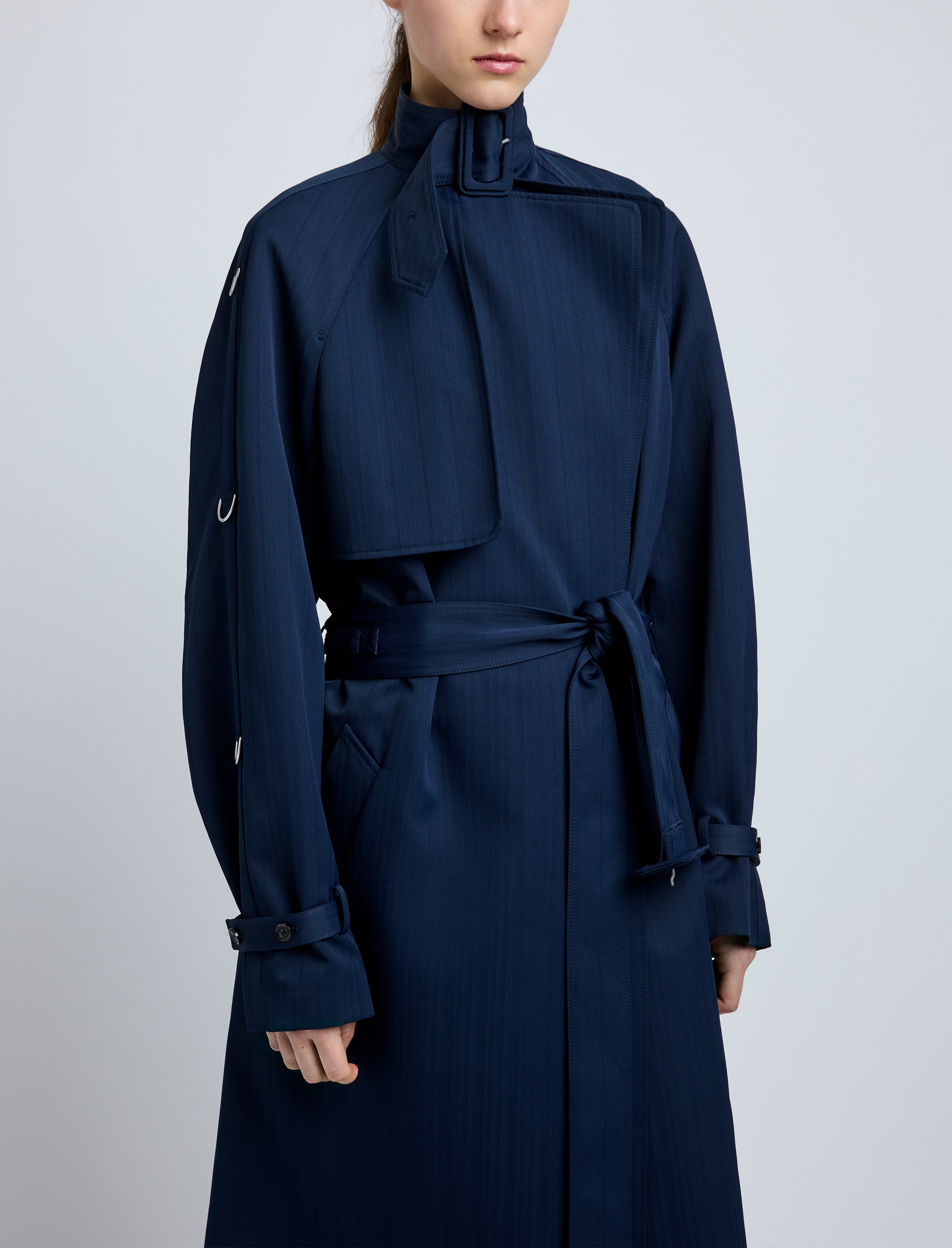 Sabina Coat in Technical Nylon Jacquard - 5