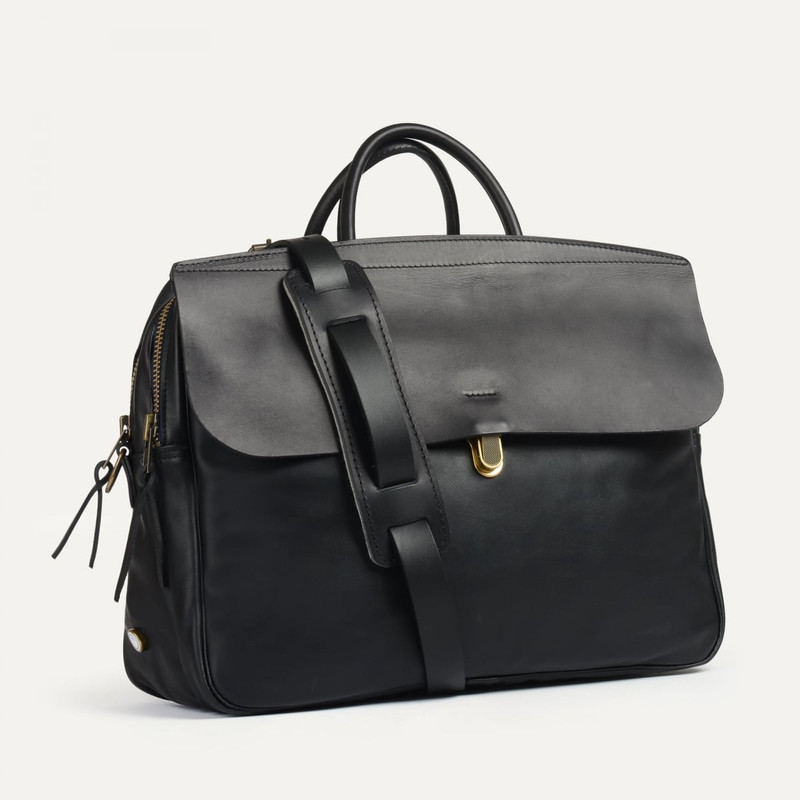ZEPPO DUO LISCIO BUSINESS BAG - BLACK 1