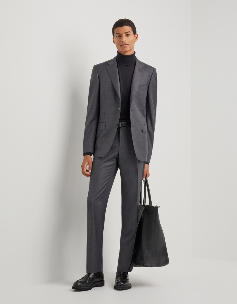 Canali CHARCOAL GREY PURE WOOL SUIT outlook
