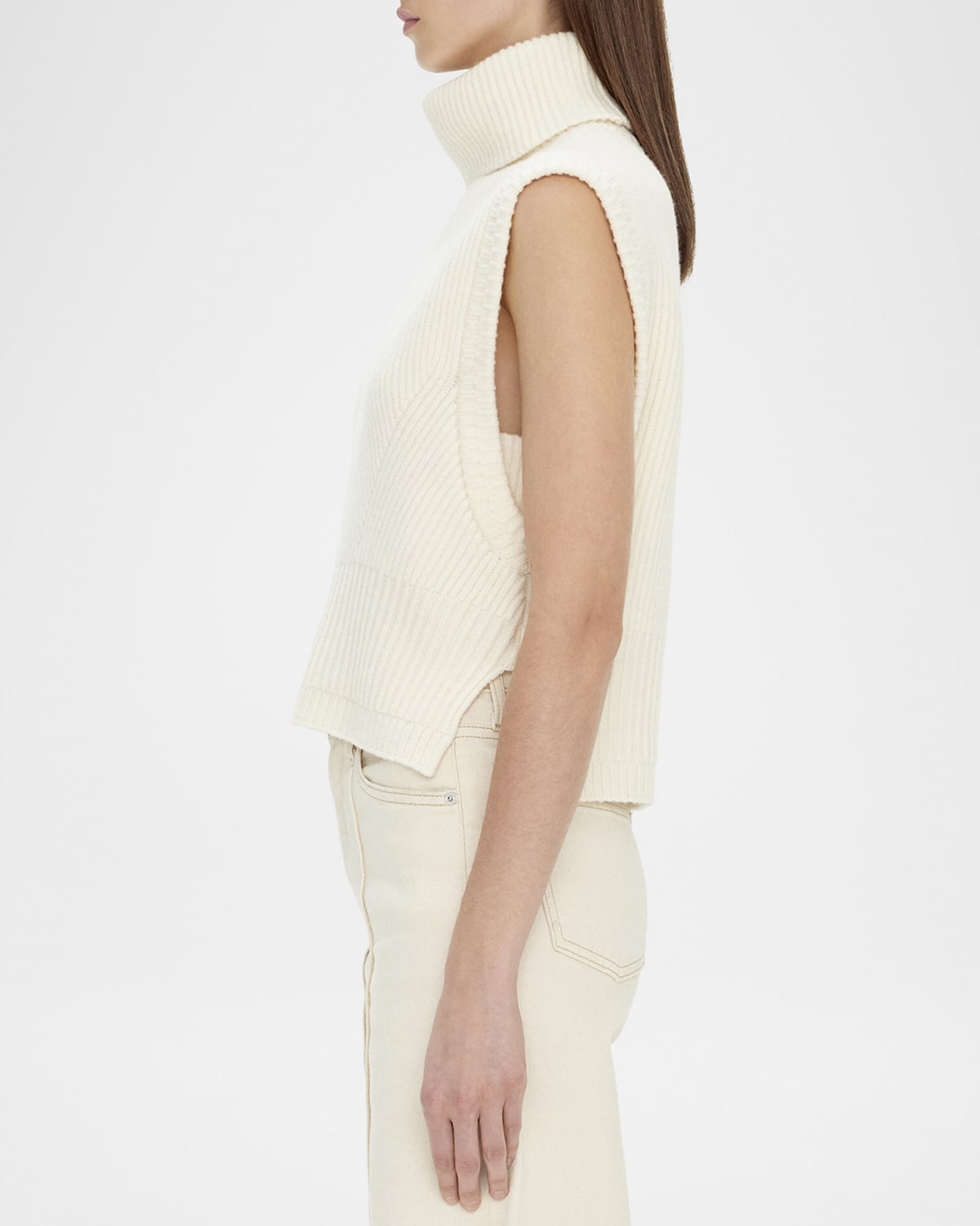 Maple Wool & Cashmere Sleeveless Turtleneck Top - 5