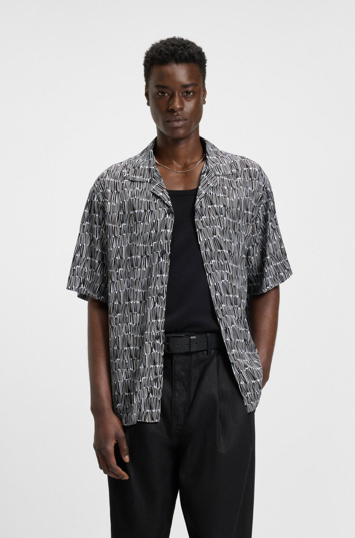 OVERSIZE-FIT SHIRT WITH ABSTRACT PRINT - 2