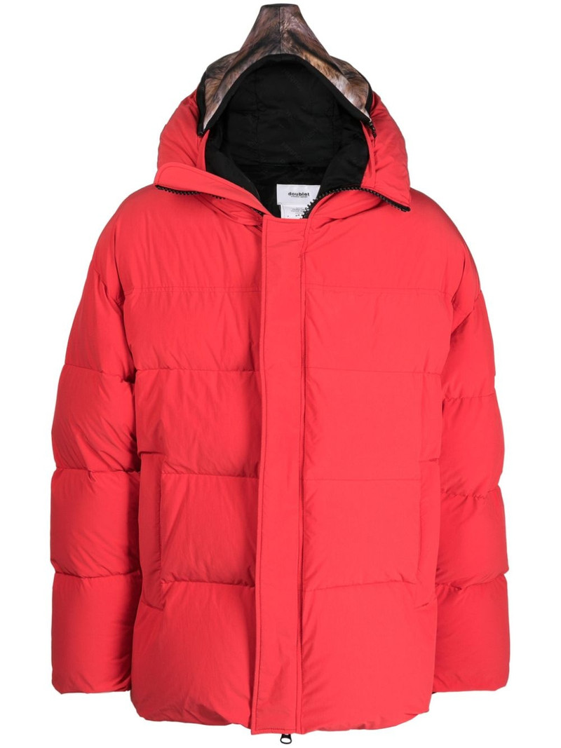 padded animal motif-hoodie jacket 1